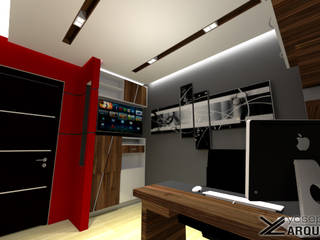 Diseño de Oficina Urb. La Arboleda, arqyosephlopez arqyosephlopez Modern Study Room and Home Office