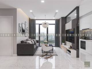 Vẻ đẹp thanh lịch đến từ sự đơn giản - Phong cách thiết kế hiện đại, ICON INTERIOR ICON INTERIOR Modern Living Room