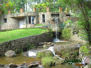 construção de residencias e espaços comerciais com pedras e paisagismo, Bizzarri Pedras Bizzarri Pedras Rustic style gardens