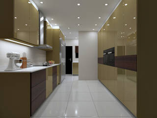 LUXURY KITCHEN, Linken Designs Linken Designs مطبخ ذو قطع مدمجة الفضة / الذهب