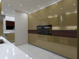 LUXURY KITCHEN, Linken Designs Linken Designs مطبخ ذو قطع مدمجة الفضة / الذهب