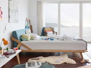 Nordic Space Bett: natürlich, nachhaltig, gemütlich, ellenberger ellenberger Skandinavische Schlafzimmer Massivholz