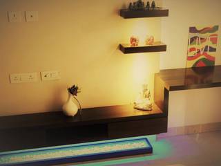 Abhishek & Swati Couple Room Interior, tcrproject tcrproject غرفة نوم خشب Wood effect
