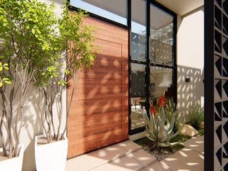 Residência JR, IEZ Design IEZ Design Front doors Wood Wood effect