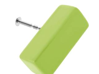 Ceramics handles – Rectangle – colour green lime glossy glaze, Viola Ceramics Studio Viola Ceramics Studio Other spaces Ceramic Green