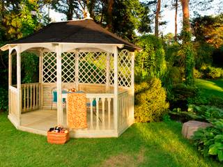 Gazebo e pergole da giardino, ONLYWOOD ONLYWOOD Jardines coloniales Madera Acabado en madera