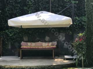 3X3 YANDAN GÖVDELİ ŞEMSİYE, Akaydın şemsiye Akaydın şemsiye Front yard Aluminium/Zinc Beige