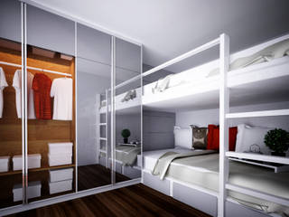 Apartment Gading Greenhill, Elora Desain Elora Desain Modern Bedroom