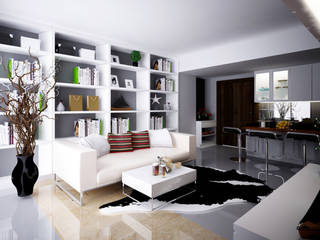 Apartment Gading Greenhill, Elora Desain Elora Desain Livings modernos: Ideas, imágenes y decoración