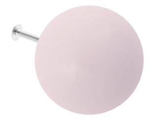 Ceramics handles – Round 6 cm - colour pastel pink glossy glaze, Viola Ceramics Studio Viola Ceramics Studio ArtePiezas de Arte Cerámico Rosa