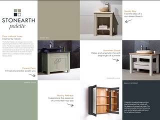 Stonearth Painted Palette, Stonearth Interiors Ltd Stonearth Interiors Ltd Moderne Badezimmer Massivholz Mehrfarbig