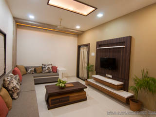 Interior of Residence for Mr. Chandrashekhar R, ABHA Design Studio ABHA Design Studio Living room