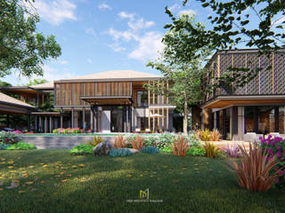 PROJECT: KAI HOUSE , GRID ARCHITECT THAILAND GRID ARCHITECT THAILAND Single family home Concrete