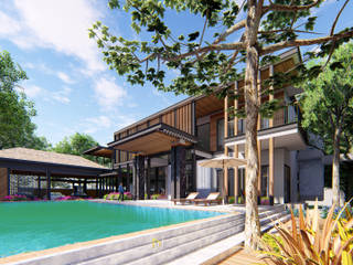 PROJECT: KAI HOUSE , GRID ARCHITECT THAILAND GRID ARCHITECT THAILAND Müstakil ev Beton