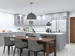 SANDTON KITCHEN, Linken Designs Linken Designs Dapur built in Kayu Wood effect