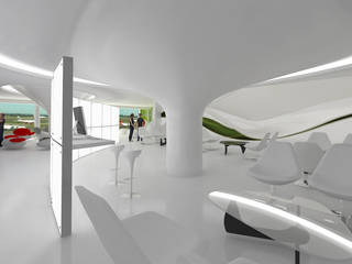 Lounge Aeroporto, PRX Gabinete de Arquitectura, Lda PRX Gabinete de Arquitectura, Lda Estudios y despachos de estilo moderno Plástico