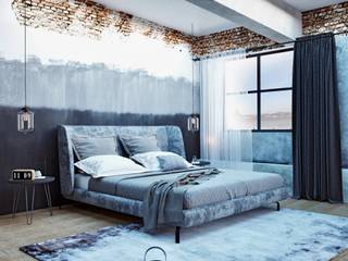 Спальня в стиле Лофт, STONE design STONE design Industrial style bedroom Concrete