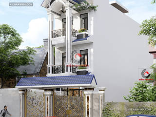 Thiết kế nhà đẹp 3 tầng mái Thái hiện đại NP170, Kiến An Vinh Kiến An Vinh Окремий будинок