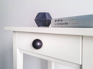 Ceramics handles - round 3,5 cm / 1,58" - colour black matt, Viola Ceramics Studio Viola Ceramics Studio HogarAccesorios y decoración Cerámico Negro