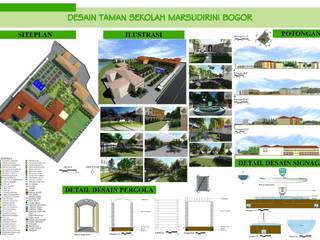 Landscape design of Marsudirini School, Bogor, 1mm studio | Landscape Design 1mm studio | Landscape Design Spazi commerciali