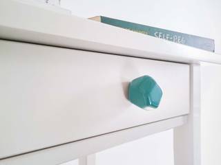 Ceramics handles – Polyhedron - colour marine glossy glaze, Viola Ceramics Studio Viola Ceramics Studio HogarAccesorios y decoración Cerámico Azul