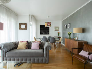 SALA - ALTA DE LISBOA, maria inês home style maria inês home style Modern living room