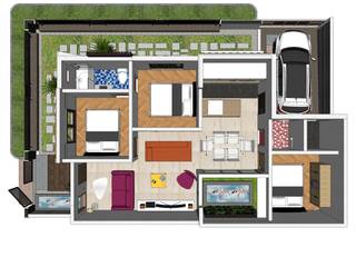 H - House, Axis&M Architects Axis&M Architects 바닥