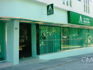 [ CAJA POPULAR MEXICANA COLIMA ], AMAESTUDIO ARQUITECTURA AMAESTUDIO ARQUITECTURA Commercial spaces