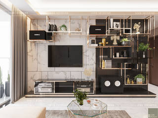 THIẾT KẾ CĂN HỘ VỚI NỘI THẤT PHONG CÁCH CHÂU ÂU - Sarica Condominium Sala, ICON INTERIOR ICON INTERIOR Modern Living Room