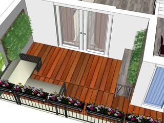 homify Modern balcony, veranda & terrace