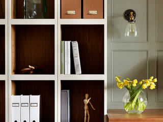 Country living Teddy Edwards Study/office Kitchen Architecture,Teddy Edwards,bespoke furniture,study room,shelved storage