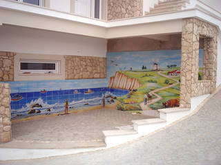 Painel de azulejos em moradia, Gestos Nativos - azulejos Gestos Nativos - azulejos Other spaces