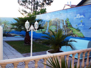 Azulejos em jardim privado, Gestos Nativos - azulejos Gestos Nativos - azulejos Rustic style garden
