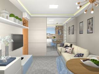 Apartamento Popular MRV, Arquiteta Elaine Silva Arquiteta Elaine Silva Salon moderne