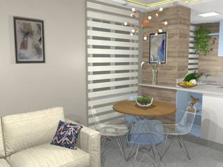 Apartamento Popular MRV, Arquiteta Elaine Silva Arquiteta Elaine Silva Modern dining room