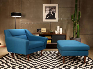 Ein Designer-Sofa für 13 verschiedene Looks, Baltic Design Shop Baltic Design Shop Salones de estilo escandinavo Madera Azul