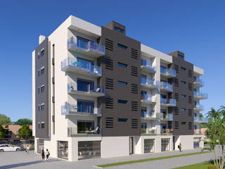 Render 3D. Edificio de viviendas en Murcia., angelgalera. Arquitectura y render angelgalera. Arquitectura y render