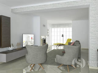 PROJETOS: Sala de Estar, INTERDOBLE BY MARTA SILVA - Design de Interiores INTERDOBLE BY MARTA SILVA - Design de Interiores Classic style living room