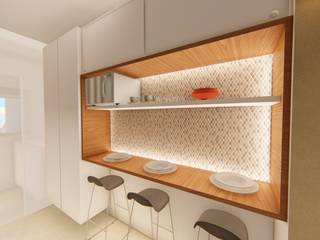 Apartamento CP, Whill Barros Arquitetura e Design Whill Barros Arquitetura e Design Cucina eclettica Ceramica