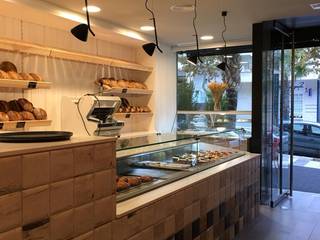 panadería-pastelería , TRAZOS D´INTERIORS TRAZOS D´INTERIORS Paredes e pisos escandinavos