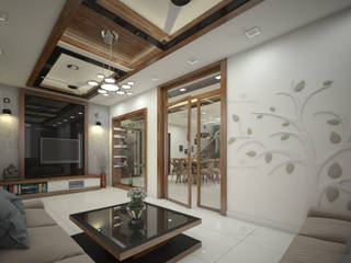 Choosing Perfect Tiles for Residential Interiors, Monnaie Interiors Pvt Ltd Monnaie Interiors Pvt Ltd 和風デザインの リビング