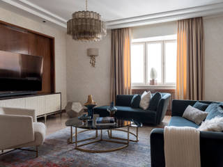 Квартира в Москве. Серебряный бор., Porterouge Interiors \ Krasnye Vorota Porterouge Interiors \ Krasnye Vorota Salas / recibidores