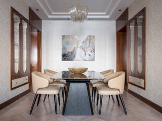 Квартира в Москве. Серебряный бор., Porterouge Interiors \ Krasnye Vorota Porterouge Interiors \ Krasnye Vorota Eclectic style dining room