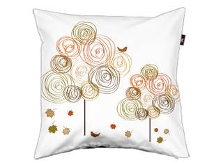 Pillow cover Circle trees autumn, ilsephilips ilsephilips モダンデザインの リビング