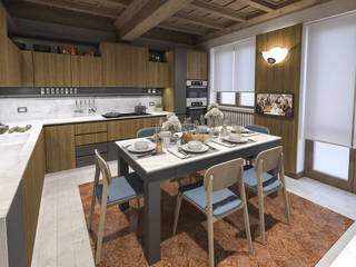 Rifacimento Cucina a Mantova, studiosagitair studiosagitair Built-in kitchens
