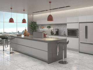 Diseño de Cocina, Gabriela Afonso Gabriela Afonso Kitchen سنگ مرمر White
