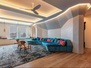Apartment residence 5th Avenue New York, New York, Luminosa ™ Luminosa ™ Moderne Wohnzimmer Glas Grau