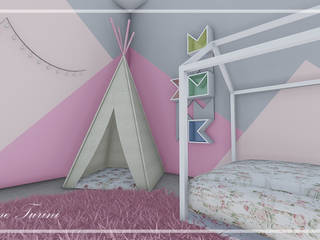 Quarto Montessoriano Menina, Aline Turini Arquitetura e Interiores Aline Turini Arquitetura e Interiores Girls Bedroom