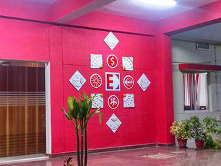 Wall Murals , BhuviDesignStudio BhuviDesignStudio Commercial spaces لکڑی پلاسٹک جامع