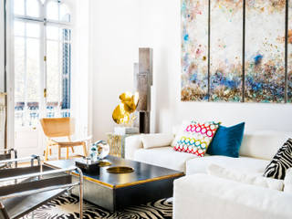 Apartamento Ecléctico [Diseño de Interiores Deslumbrante], YNOT STUDIO by Jaime de Pablo-Romero YNOT STUDIO by Jaime de Pablo-Romero Eclectic style living room